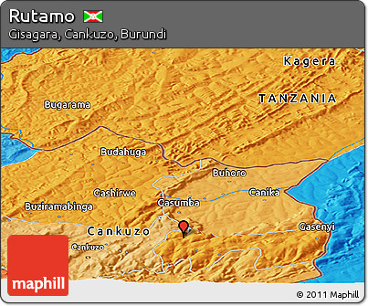 Political Panoramic Map of Rutamo