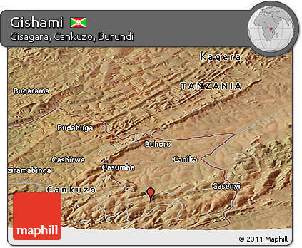 Satellite Panoramic Map of Gishami