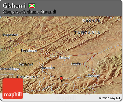 Satellite Panoramic Map of Gishami