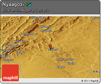 Physical Panoramic Map of Nyaagozi