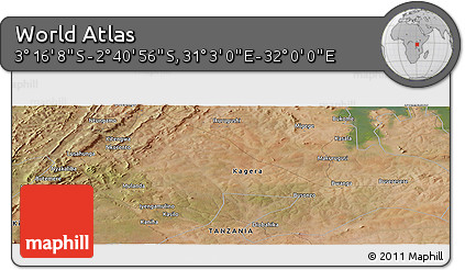 Satellite Panoramic Map of the Area around 2° 58' 32" S, 31° 31' 29" E