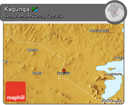 Physical 3D Map of Kagunga