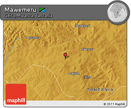 Physical 3D Map of Mawemeru
