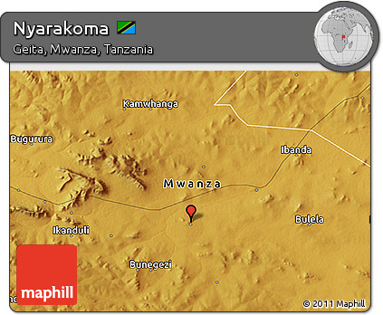 Physical 3D Map of Nyarakoma