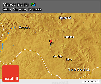 Physical 3D Map of Mawemeru