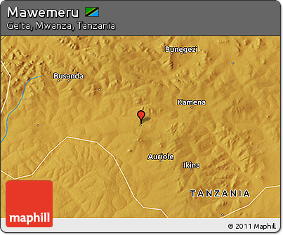 Physical 3D Map of Mawemeru