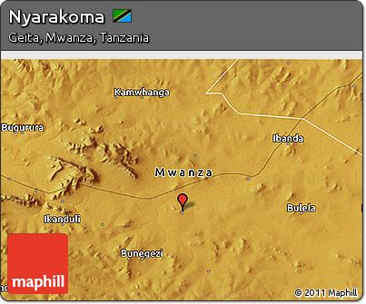 Physical 3D Map of Nyarakoma