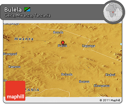 Physical Panoramic Map of Bulela