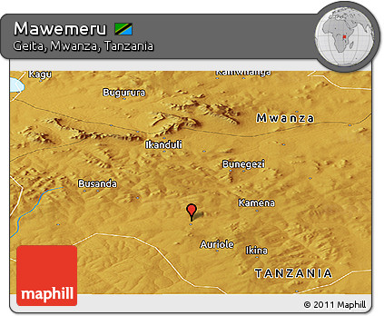 Physical Panoramic Map of Mawemeru