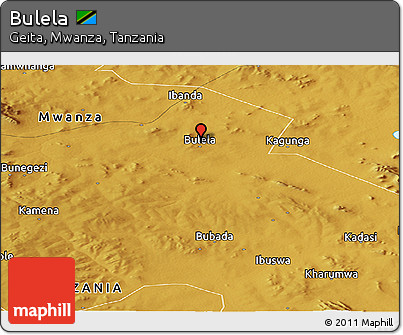 Physical Panoramic Map of Bulela