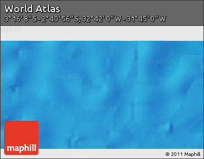 Political 3D Map of the Area around 2° 58' 32" S, 32° 13' 30" W