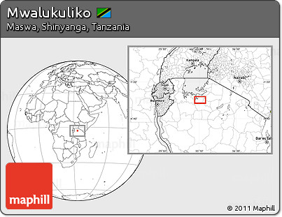 Blank Location Map of Mwalukuliko