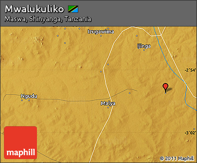 Physical Map of Mwalukuliko
