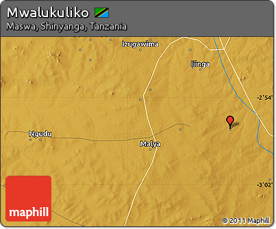 Physical Map of Mwalukuliko