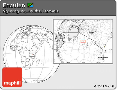 Blank Location Map of Endulen