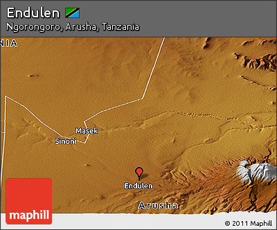 Physical Panoramic Map of Endulen