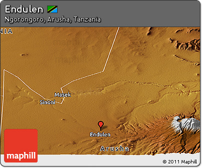 Physical Panoramic Map of Endulen
