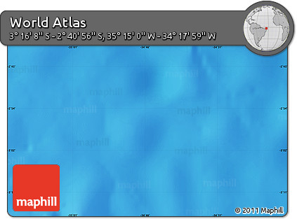 Physical Map of the Area around 2° 58' 32" S, 34° 46' 29" W