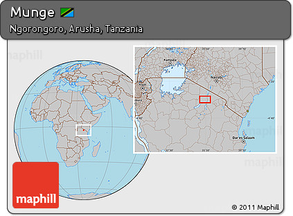 Gray Location Map of Munge