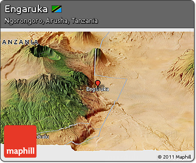 Satellite Panoramic Map of Engaruka