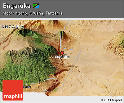 Satellite Panoramic Map of Engaruka