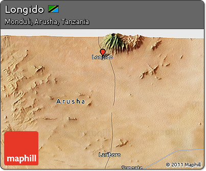 Satellite 3D Map of Longido