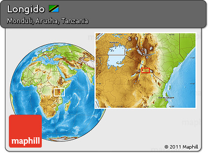 Physical Location Map of Longido