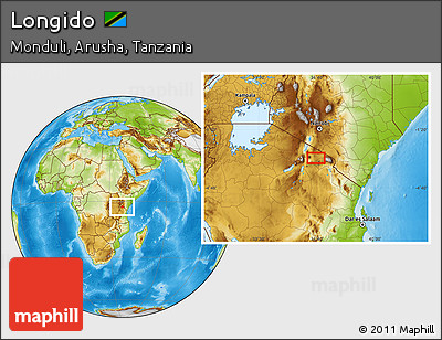 Physical Location Map of Longido