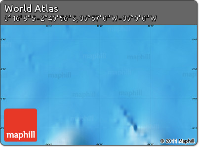 Physical Map of the Area around 2° 58' 32" S, 36° 28' 30" W