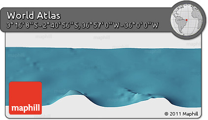 Satellite Panoramic Map of the Area around 2° 58' 32" S, 36° 28' 30" W