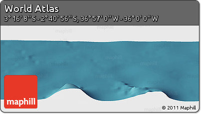 Satellite Panoramic Map of the Area around 2° 58' 32" S, 36° 28' 30" W