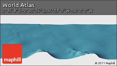 Satellite Panoramic Map of the Area around 2° 58' 32" S, 36° 28' 30" W