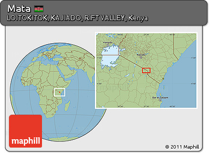 Savanna Style Location Map of Mata