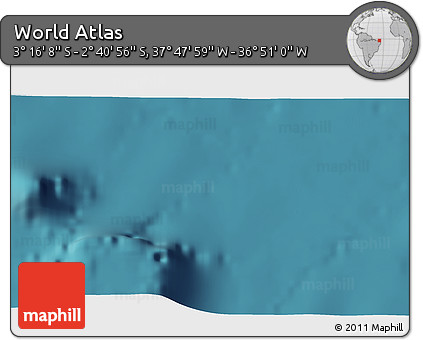 Satellite 3D Map of the Area around 2° 58' 32" S, 37° 19' 30" W