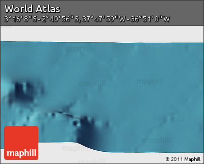Satellite 3D Map of the Area around 2° 58' 32" S, 37° 19' 30" W