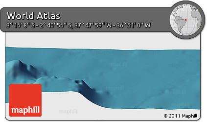 Satellite Panoramic Map of the Area around 2° 58' 32" S, 37° 19' 30" W