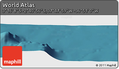 Satellite Panoramic Map of the Area around 2° 58' 32" S, 37° 19' 30" W