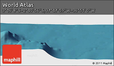 Satellite Panoramic Map of the Area around 2° 58' 32" S, 37° 19' 30" W