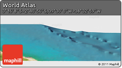 Satellite Panoramic Map of the Area around 2° 58' 32" S, 39° 1' 29" W