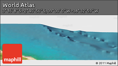 Satellite Panoramic Map of the Area around 2° 58' 32" S, 39° 1' 29" W