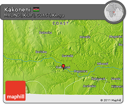Physical 3D Map of Kakoneni