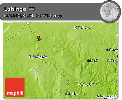 Physical 3D Map of Ushingo