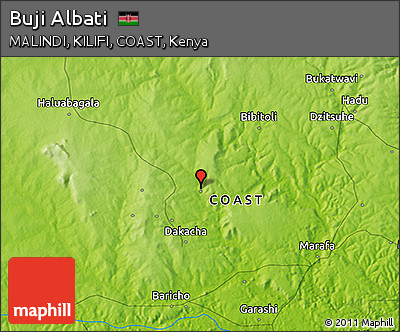 Physical 3D Map of Buji Albati