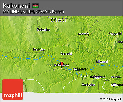 Physical 3D Map of Kakoneni