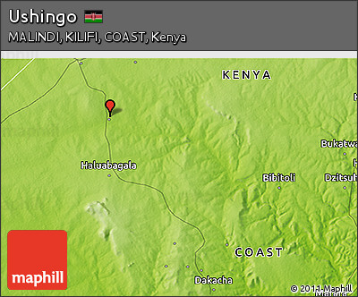 Physical 3D Map of Ushingo