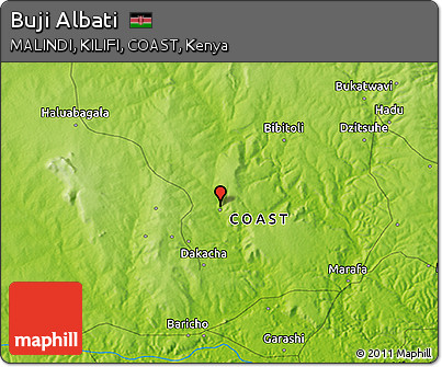 Physical 3D Map of Buji Albati