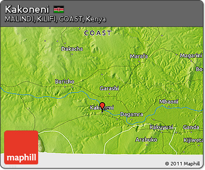 Physical 3D Map of Kakoneni
