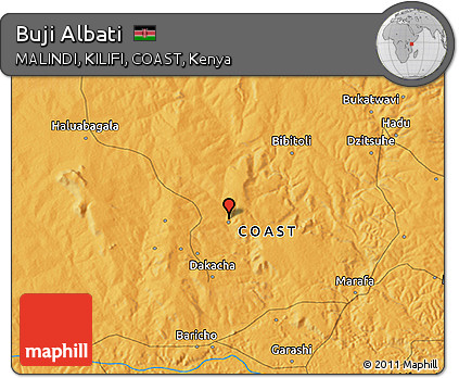 Political 3D Map of Buji Albati