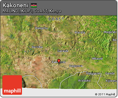 Satellite 3D Map of Kakoneni