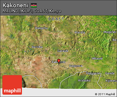 Satellite 3D Map of Kakoneni